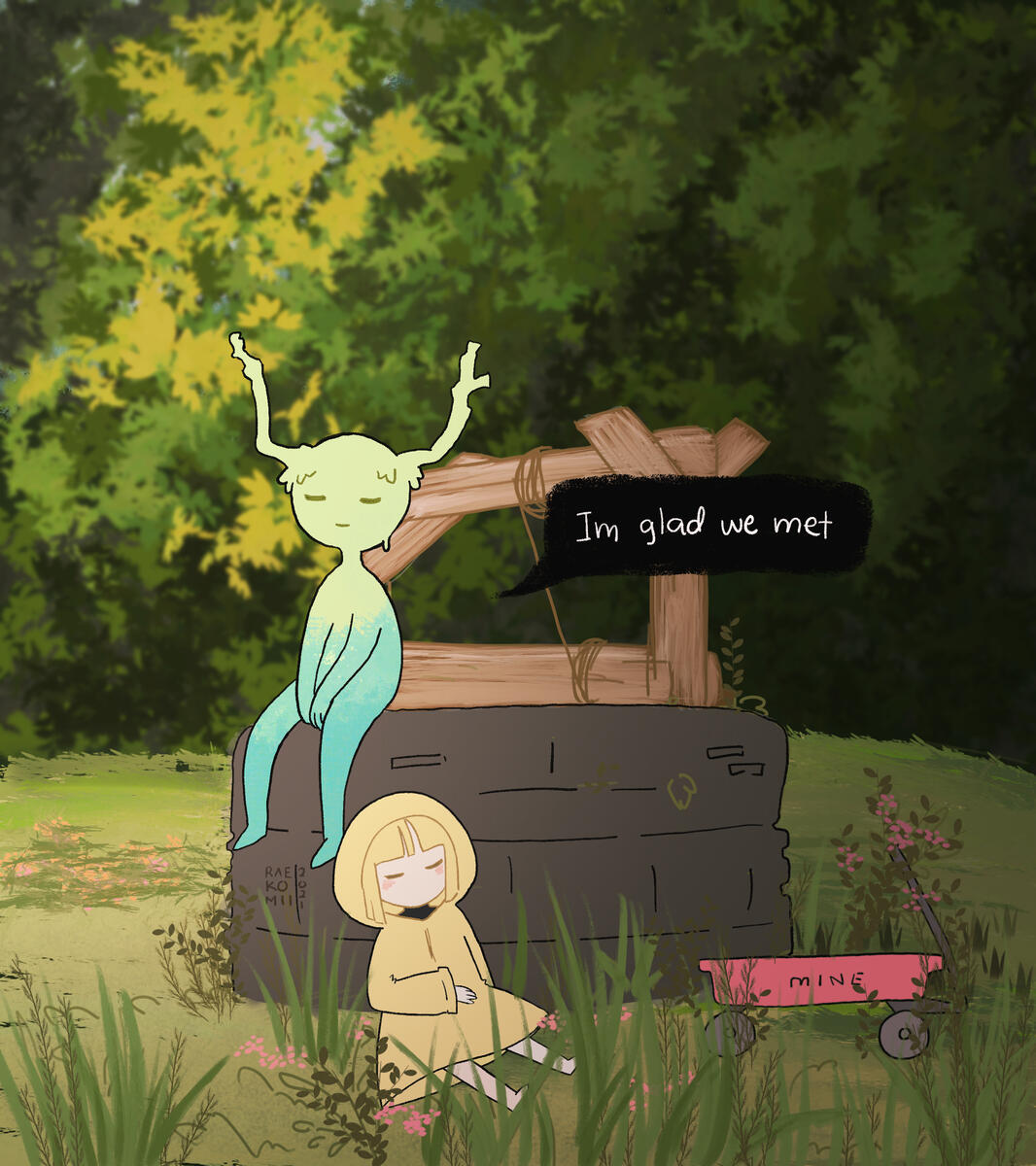 forest friend, 2021 ⟢ lily with a friend at their special place
